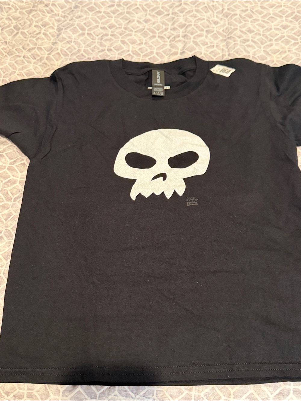 Toy Story Sid Black Skull Graphic Tee